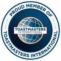 Proud member of Toastmasters International